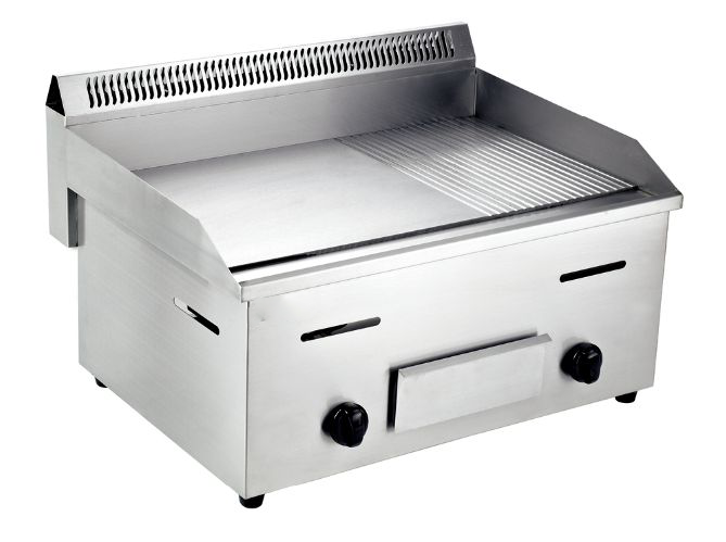 722燃气半平半坑扒炉 手抓饼机 烤冷面 牛排铁板烧