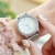 New Cross-Border Hot Diamond Luminous Watch Women's Plastic Mesh Belt Women's Watch Quartz Watch Watch Manufacturer