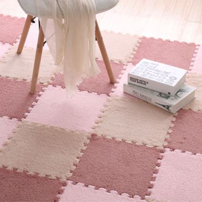 Plush Carpet Bedroom Girl Ins Style Room Bedside Princess Stain-Resistant Easy to Care Whole Shop Mosaic Foam Floor Mat