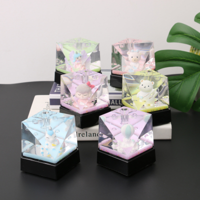 Colorful Color Matching Creative Office Ornaments Square Resin Penholder Color Multilateral Three-Dimensional Base Message Folder
