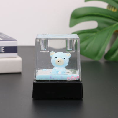 Cube Shape Colorful Color Matching Creative Office Ornaments Resin Penholder Multilateral Three-Dimensional Base Message Folder