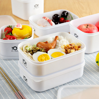 Refrigerator Storage Box Kitchen Sealed Crisper Lunch Box Bento Box Noodle Crisper Microwave Oven Food Bento Box