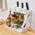 Kitchen Tableware Storage Artifact Floor Two-Layer Save Space Storage Shelves Multi-Function Seasoning Kitchen Knife Storage Rack