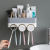 Punch-Free Tooth Glass Suit Toothbrush Cup Holder Storage Rack Couple Bathroom Toothpaste Wall-Mounted Toothbrush Holder