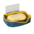 Oblique Double Soap Box Creative Punch-Free Drain Two-Color Soap Dish High Quality Pp Arc Wall-Mounted Soap Box