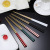 Wholesale 304 Stainless Steel Chopsticks Titanium-Plated Paint Tableware Black Gold Platinum Square Non-Slip Chinese Style Chopsticks Manufacturer