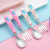 304 Children's Tableware Set Short Handle Stainless Steel Fork Spoon Portable Set Baby Eating Cartoon Children Tableware