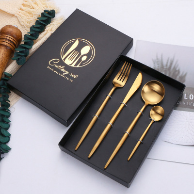 Knife, Fork and Spoon High-End Gift Box Steak Knife, Fork and Spoon Birthday Gift Box Gift Packaging Box Exquisite Simple Ins Style