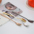304 Stainless Steel Square Head Coffee Spoon Creative Mini Milk Tea Stirring Spoon Korean Gold Plated Xiaoice Spoon