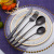 Jieyang 304 Stainless Steel Knife, Fork and Spoon Titanium-Plated Gold Western Food/Steak Tableware Hotel Restaurant Can Set Logo