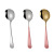 304 Korean round Head Spoon Titanium Plated Stainless Steel Spoon Watermelon Fruit Dessert Spoon Spoon round Spoon Fixed Logo