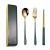 Portable Tableware 304 Chopsticks Spoon Kit Powder Spraying Stainless Steel Tableware Set Fork Spoon Side Pull Wheat Box