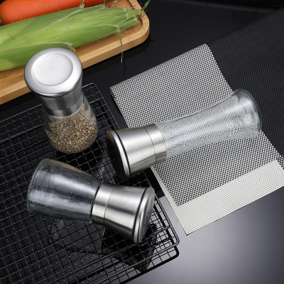 304 Stainless Steel Pepper Grinder Manual Black Pepper Pepper Grinding Mill Bottle Pulverizer Home Seasoning Bottle