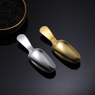 Tea Spoon 304 Stainless Steel Tea Spoon Tea Spoon Tea Shovel Tea Utensils Tea Shovel Short Handle Dessert Spoon Ice-Cream Spoon