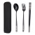 304 Stainless Steel Spoon Chopsticks Portable Student Tableware Set Cute Chopsticks Travel Box Wheat Box