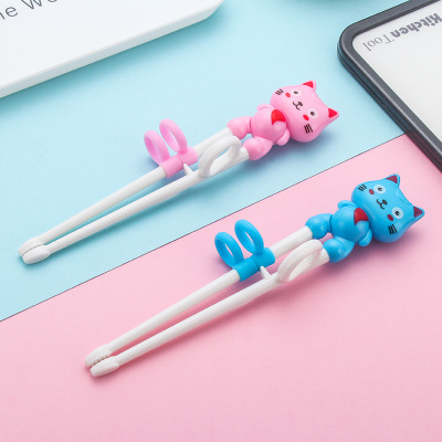 Children Chopsticks Training Baby Eating Complementary Food Feeding Auxiliary Chopsticks Creative Cartoon Training Chopsticks Portable Learning Chopsticks