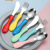 304 Stainless Steel Children's Knife, Fork and Spoon Tableware Set Baby and Infant Feeding Complementary Food Practice Spoon Cartoon Cute