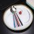 Chopsticks Spoon Kit Portable Tableware Stainless Steel Three-Piece Suit Single Student Storage Lunch Box Laser Tableware Factory