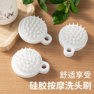 Scalp Massage Shampoo Brush Scalp Cleaning Silicone Shampoo Comb Meridian Brush Bath Air Cushion Soft Rubber Shampoo Brush