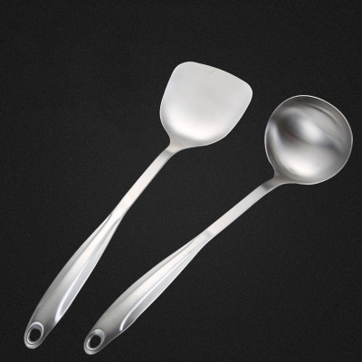 304 Stainless Steel Spatula Set Kitchen Spatula Household Soup Spoon Colander Suit Long Handle Spatula