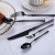 Knife, Fork and Spoon 304 Stainless Steel Gold Steak Knife Small Waist Western Food Tableware Set Fork Spoon Coffee Spoon Wholesale