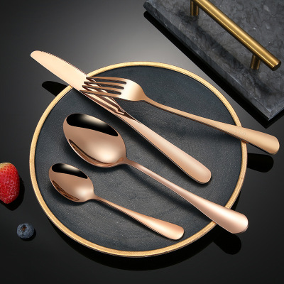 304 Stainless Steel Spoon Western Tableware Thick Steak Knife, Fork and Spoon Stainless Steel Plated Dessert Coffee Spoon Wholesale