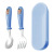 304 Children's Tableware Set Short Handle Stainless Steel Fork Spoon Portable Set Baby Eating Cartoon Children Tableware