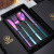 304 Stainless Steel Tableware Steak Knife, Fork and Spoon Western Food Tableware Set Fork Spoon Chopsticks Four Pieces Gift Box Manufacturer