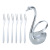 304 Stainless Steel Fruit Fork Set Creative Cygnus Fruit Toothpick Coffee Spoon Fashion Spoon Fork Engraved Logo