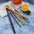 304 Stainless Steel Straw Creative Pearl Milk Tea Straw Color Metal Straw Drink Bent Straw