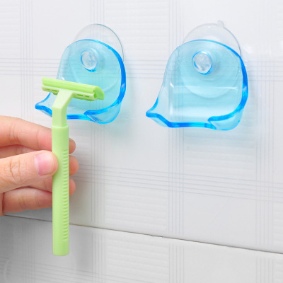 Creative Shaver Holder Suction Plastic Manual Shaver Shaving Rack Bathroom Storage Cross-Border Products in Stock