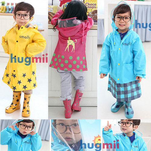 fashion cartoon shape smally children raincoat super cute baby poncho primary school students rain-proof clothing hot