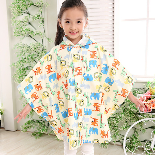 Japanese and Korean Style Toddler and Baby Cute Children‘s Windproof Waterproof Cape Raincoat Poncho in Stock