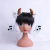 New Cartoon Cow Plush Shape Headset Creative Plush Gift Computer Mobile Phone Music Earbuds.