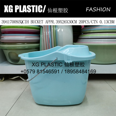 plastic mop bucket with wheels portable floor mop bucket with metal handle household cleaning tools new water bucket