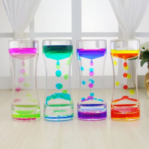 beautiful waist two-color oil leakage creative home decoration crafts small dynamic hourglass student gift set logo