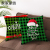 2022 New Green Christmas Plaid Knitted Pattern Series Peach Skin Fabric Pillow Cover Home Square Sofa Cushion Cover