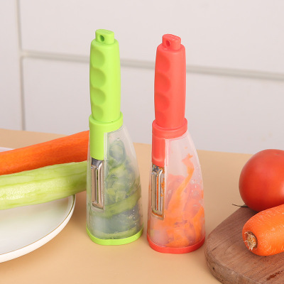 Multifunctional Storage Beam Knife Peeler with Storage Container Peeler Apple Cutting Supplies Household Scratcher