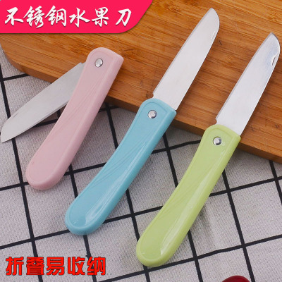 Stainless Steel Folding Fruit Knife Household Knife Folding Fruit Knife Peeler Office Knife One Yuan Shop Wholesale