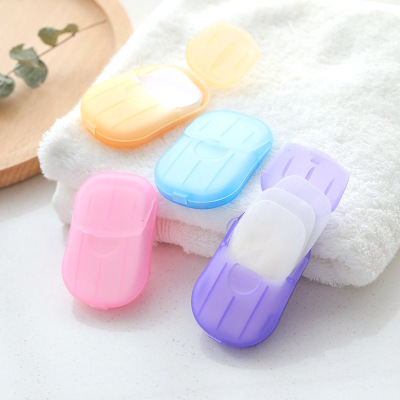 Travel Disposable Soap Slice Boxed Soap Sheet Portable Hand Washing Tablets Small Soap Flake Mini Soap Flakes