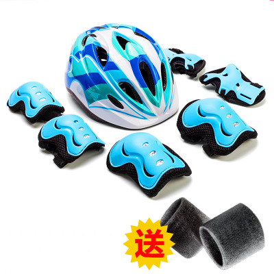 Factory Direct Supply Wholesale Protective Gear Seven-Piece Roller Skating Protective Gear Helmet Balance Car Protective Gear Skateboard Protective Clothing Children's Protective Gear