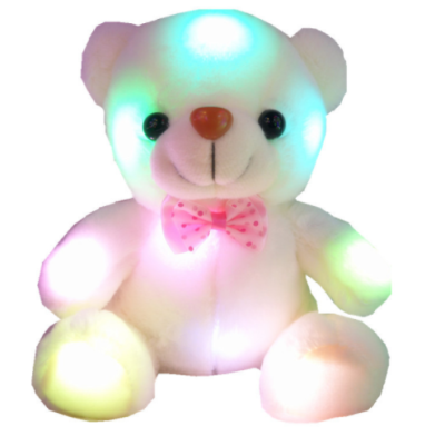 22cm Luminous Bear Teddy Bear Plush Toy Illuminator for Foreign Trade