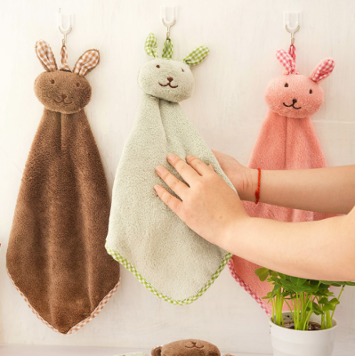 Cute Rabbit Small Square Towel Foreign Trade Exclusive