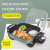 Multi-Functional Household Electric Frying Pan Electric Chafing Dish Medical Stone Large Capacity Square Flat Non-Stick Cooker Dormitory Electric Caldron