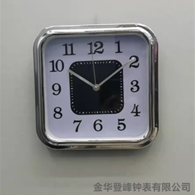 Simple Wall Clocks Square Plastic Quartz Wall Clock 10-Inch 25cm Electroplating Clock Printable Logo Clock Dial Clock Wholesale