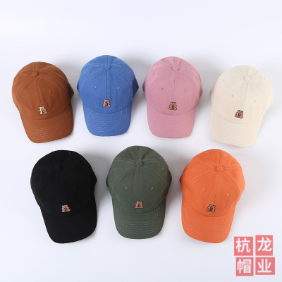 Men and Women Couple Simple Solid Color Soft Top Baseball Cap Sports Leisure Warm Stars Same Style Autumn and Winter Peaked Cap