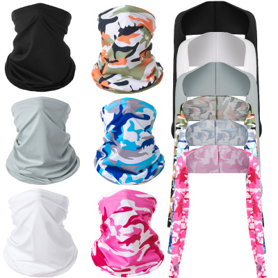Outdoor Sun Protection Scarf Summer Ice Silk Dustproof Mask Riding Pullover Neck Protection Scarf Scarf Thin Magic Face Towel