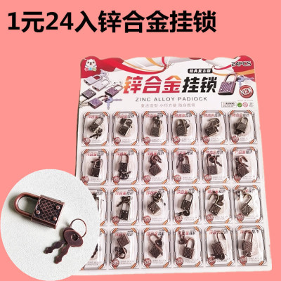Manufacturers Supply 1 Yuan Store 24 into Color Zinc Alloy Password Lock Luggage Padlock Toy Drawer Cabinet Security Lock
