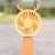 2022 New Cartoon Simple Deer Handheld USB Rechargeable Student Portable Fan