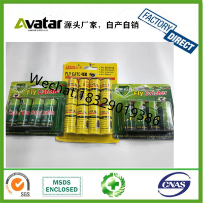 GREEN KILLER Fly CTCHER Hot selling new design control fly glue paper roll, fly catcher, insect killer